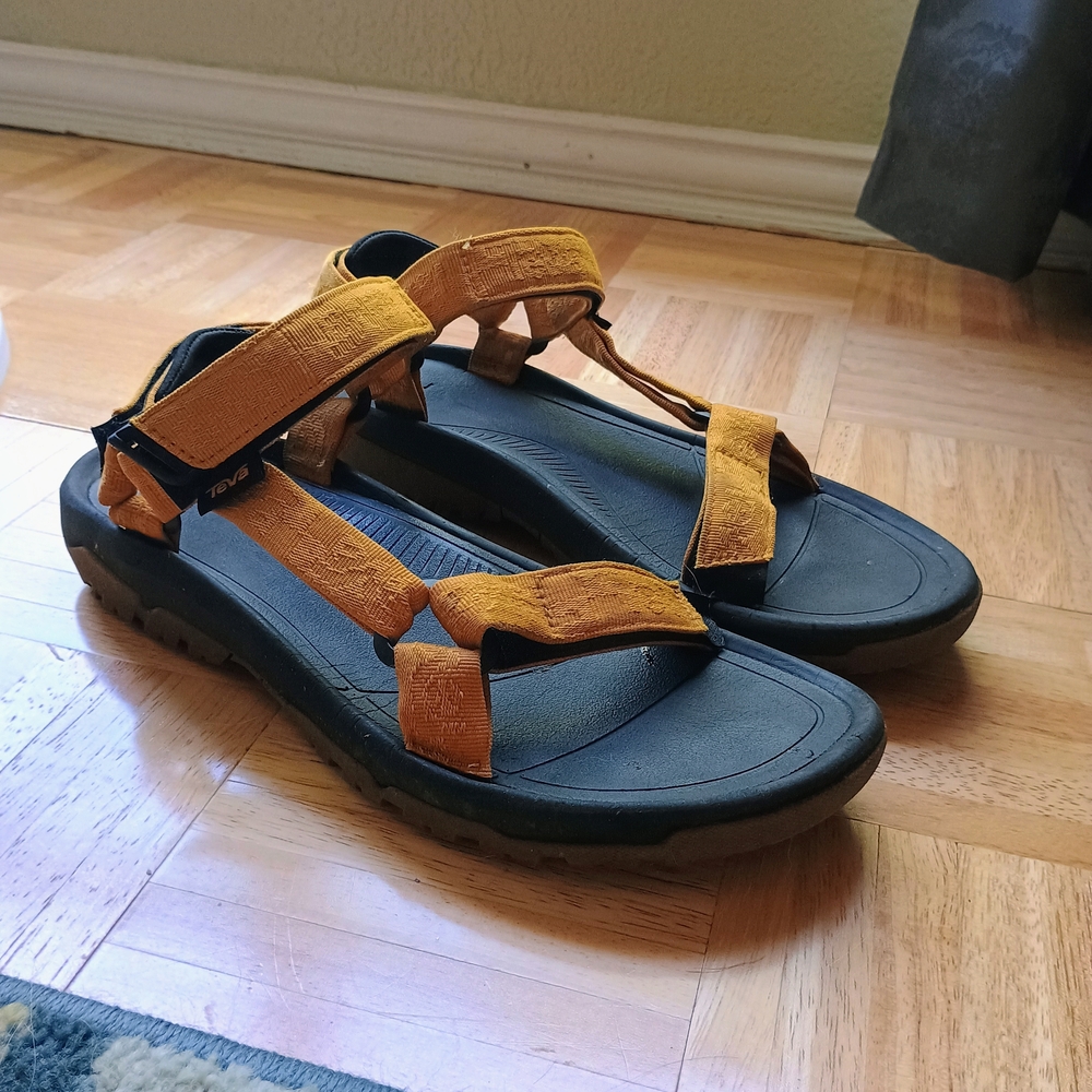 Teva Gold and Black Sandals